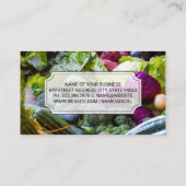 Kulinarischer Koch | Gemüse Visitenkarte (Rückseite)