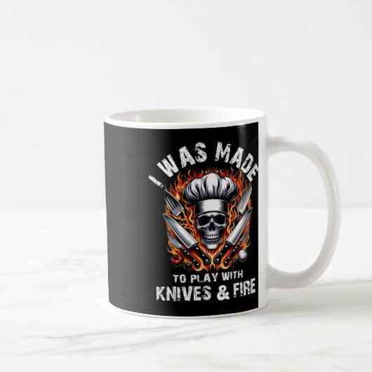 Kulinarischer Koch Koch, den ich mit Messern spiel Kaffeetasse (Rechts)