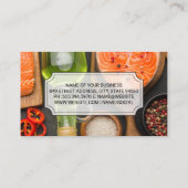 Kulinarischer Koch | Lachs und Gewürze Visitenkarte (Rückseite)