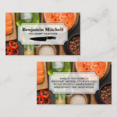 Kulinarischer Koch | Lachs und Gewürze Visitenkarte (Vorne/Hinten)