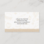 Kulinarischer Koch | Messerschneiden Visitenkarte (Rückseite)