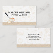 Kulinarischer Koch | Messerschneiden Visitenkarte (Vorne/Hinten)