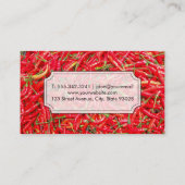 Kulinarischer Koch | Rote Chilis Visitenkarte (Rückseite)