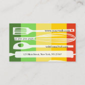 Kulinarischer Kochbunter Visitenkarte (Rückseite)