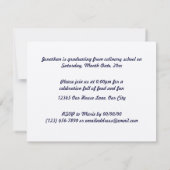 Kulinarischer Schulabsolvent Einladung (Rückseite)