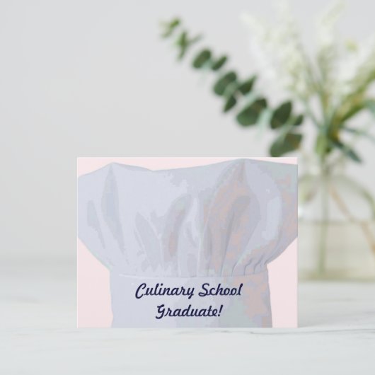 Kulinarischer Schulabsolvent Einladung (Stehend Vorderseite)