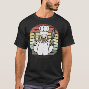 Kulinarisches Epert Koch Knife und Kochen Pan Retr T-Shirt