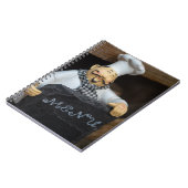 Kulinarisches Erlebnis: Koch mit Menü Notizblock (Linke Seite)