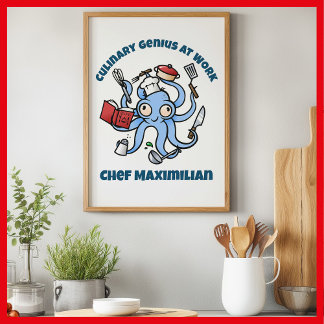 Kulinarisches Genie am Arbeitsplatz Niedlicher Car Poster