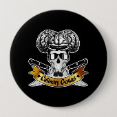 Kulinarisches Genie: Koch Skull Button (Vorderseite)