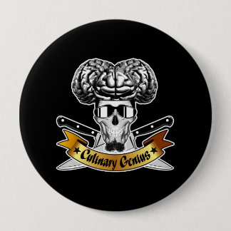 Kulinarisches Genie: Koch Skull Button
