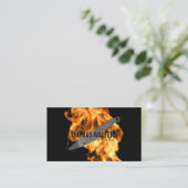 Kulinarisches Koch Knife | Feuer Visitenkarte (Stehend Vorderseite)