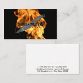 Kulinarisches Koch Knife | Feuer Visitenkarte (Vorne/Hinten)