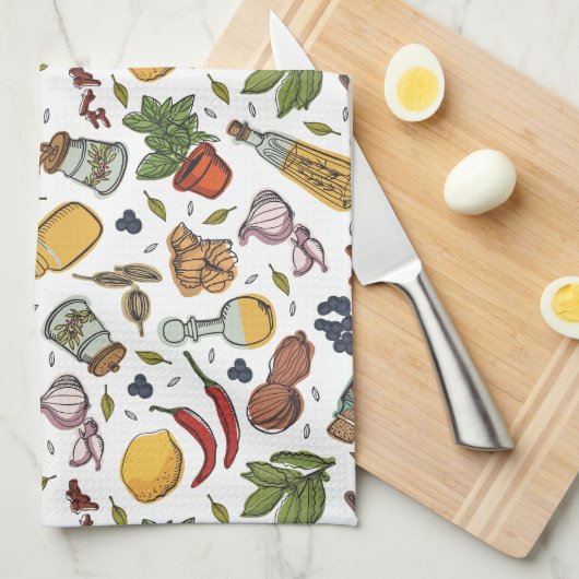 Kulinarisches Küchentuch (Viertel Falte)