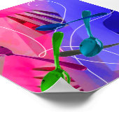 Kulinarisches Kunstdesign Farbenfrohe Geschenkidee Poster (Ecke)