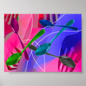 Kulinarisches Kunstdesign Farbenfrohe Geschenkidee Poster (Vorne)