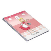 Kulinarisches Mädchen-Notizbuch Notizblock (Rechte Seite)