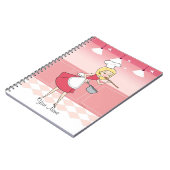 Kulinarisches Mädchen-Notizbuch Notizblock (Linke Seite)