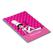 Kulinarisches Mädchen-Notizbuch Notizblock (Rechte Seite)