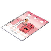 Kulinarisches Mädchen-Notizbuch Notizblock (Linke Seite)