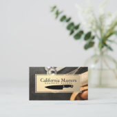 Kulinarisches Messer | Gold Metallic | Backwaren Visitenkarte (Stehend Vorderseite)