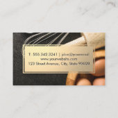 Kulinarisches Messer | Gold Metallic | Backwaren Visitenkarte (Rückseite)