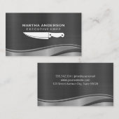 Kulinarisches Messer | Hintergrund für metallisch  Visitenkarte (Vorne/Hinten)