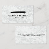 Kulinarisches Messer II | Hintergrund aus weißem M Visitenkarte (Vorne/Hinten)