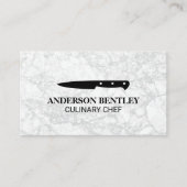 Kulinarisches Messer II | Hintergrund aus weißem M Visitenkarte (Vorderseite)