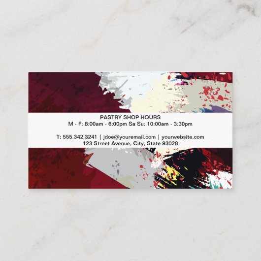 Kulinarisches Messer | Künstlicher Hintergrund Visitenkarte (Rückseite)