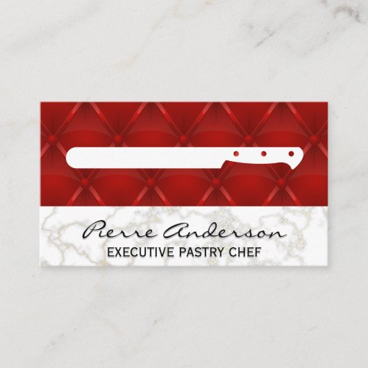 Kulinarisches Messer Leder Upholster Hintergrund Treuekarte (Vorderseite)