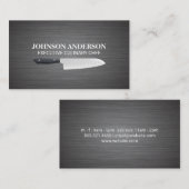 Kulinarisches Messer | Metall-Hintergrund Treuekarte (Vorne/Hinten)