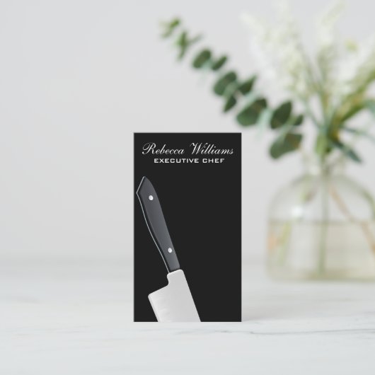 Kulinarisches Messer Visitenkarte (Stehend Vorderseite)