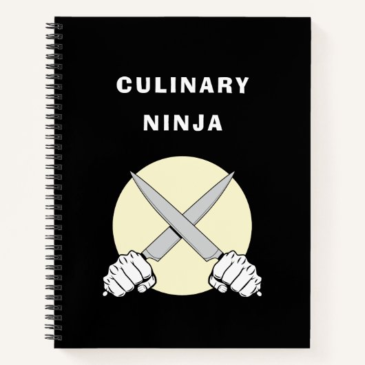 Kulinarisches Ninja Lieblings-Backen Kochrezeption Notizblock (Vorderseite)