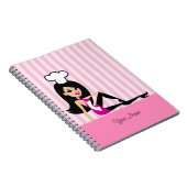 Kulinarisches Notizbuch mit coolem Retro Cartoon Notizblock (Rechte Seite)