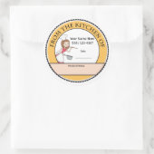 Kulinarisches Personalisiertes Backpacken Etikette Runder Aufkleber (Tasche)