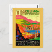 Kuling Vintages chinesisches Reiseplakat. Postkarte (Vorne/Hinten)