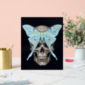 kull und Luna Moth — Memento Mori Impasto Poster (Hochzeit)