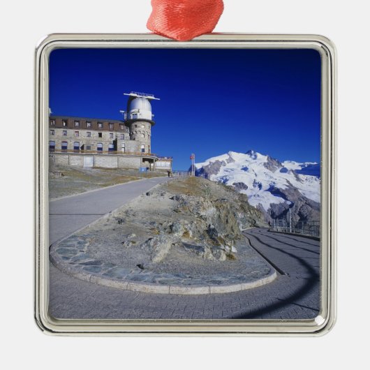 Kulm hotel and trail, Gornergrat, Zermatt Ornament Aus Metall (Vorne)