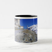 Kulm hotel and trail, Gornergrat, Zermatt Zweifarbige Tasse (Mittel)