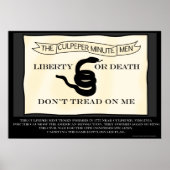 Kulpeper-Minutemen-Flagge Poster (Vorne)