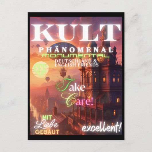 KULT PHÄNOMENAL MONUMENTAL POSTKARTE (Vorderseite)