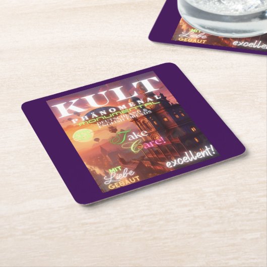 KULT PHÄNOMENAL MONUMENTAL RECHTECKIGER PAPPUNTERSETZER (angewinkelt)