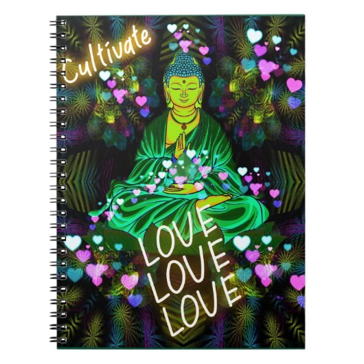 Kultivieren Sie Liebe Buddha Spiral Notebook Notizblock (Vorderseite)