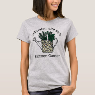 Kultiviert mit Stil Küchengarten Leopardenprint T-Shirt