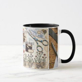 Kultivierte Vintage-Scrapbook-Collage Mu Tasse