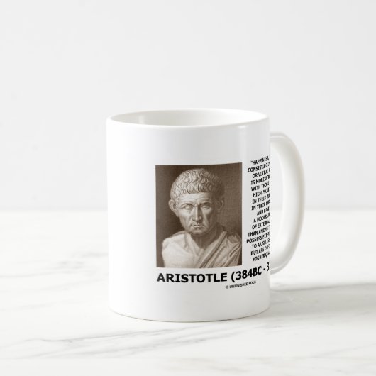 Kultiviertes Aristoteles-Glück kümmert sich um Kaffeetasse (VorderseiteRechts)