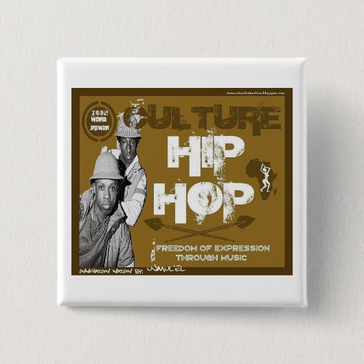 Kultur-angesagter HopfenBboys Knopf Button (Vorderseite)