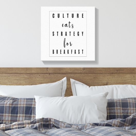 Kultur - Essstrategie für das Frühstück Leinwanddruck (Insitu (Schlafzimmer))