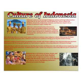 Kultur Indonesiens Fotodruck